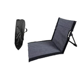 Maxbell Floor Chair with Back Support Camping Chair for Mountaineering Yard Concerts Grey 39cmx40cmx38cm