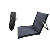 Maxbell Floor Chair with Back Support Camping Chair for Mountaineering Yard Concerts Grey 39cmx40cmx38cm