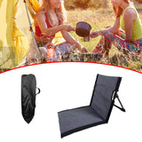 Maxbell Floor Chair with Back Support Camping Chair for Mountaineering Yard Concerts Grey 39cmx40cmx38cm