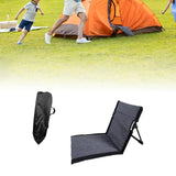 Maxbell Floor Chair with Back Support Camping Chair for Mountaineering Yard Concerts Grey 39cmx40cmx38cm