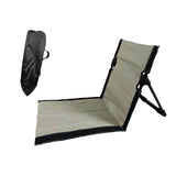 Maxbell Floor Chair with Back Support Camping Chair for Mountaineering Yard Concerts Khaki 39cmx40cmx38cm