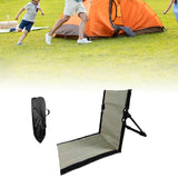 Maxbell Floor Chair with Back Support Camping Chair for Mountaineering Yard Concerts Khaki 39cmx40cmx38cm