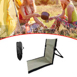 Maxbell Floor Chair with Back Support Camping Chair for Mountaineering Yard Concerts Khaki 39cmx40cmx38cm