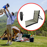 Maxbell Floor Chair with Back Support Camping Chair for Mountaineering Yard Concerts Khaki 39cmx40cmx38cm