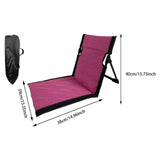 Maxbell Floor Chair with Back Support Camping Chair for Mountaineering Yard Concerts Pitaya Color39x40x38