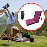 Maxbell Floor Chair with Back Support Camping Chair for Mountaineering Yard Concerts Pitaya Color39x40x38