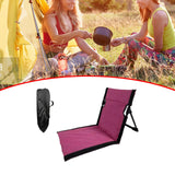 Maxbell Floor Chair with Back Support Camping Chair for Mountaineering Yard Concerts Pitaya Color39x40x38