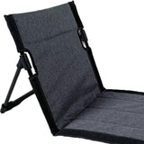 Maxbell Floor Chair with Back Support Camping Chair for Mountaineering Yard Concerts Grey 39cmx40cmx78cm