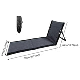 Maxbell Floor Chair with Back Support Camping Chair for Mountaineering Yard Concerts Grey 39cmx40cmx78cm