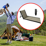 Maxbell Floor Chair with Back Support Camping Chair for Mountaineering Yard Concerts Khaki 39cmx40cmx78cm