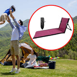 Maxbell Floor Chair with Back Support Camping Chair for Mountaineering Yard Concerts Pitaya Color39x40x78