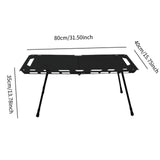 Maxbell Folding Table Sturdy Beach Table Compact Camping Table for BBQ Hiking Picnic Black
