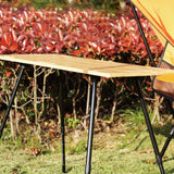 Maxbell Folding Table Furniture Sturdy Adjustable Height for Backyard Picnics Garden