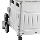 Maxbell Folding Shopping Cart Handcart Shopping Hand Truck for Home Travel Transport Gray 8 Wheels