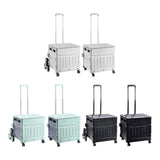 Maxbell Folding Shopping Cart Handcart Shopping Hand Truck for Home Travel Transport Gray 8 Wheels