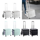 Maxbell Folding Shopping Cart Handcart Shopping Hand Truck for Home Travel Transport Gray 8 Wheels
