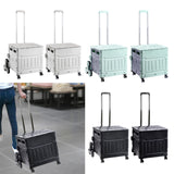 Maxbell Folding Shopping Cart Handcart Shopping Hand Truck for Home Travel Transport Gray 8 Wheels