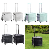 Maxbell Folding Shopping Cart Handcart Shopping Hand Truck for Home Travel Transport Gray 8 Wheels