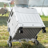 Maxbell Folding Shopping Cart Handcart Shopping Hand Truck for Home Travel Transport Gray 8 Wheels