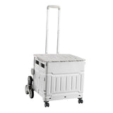 Maxbell Folding Shopping Cart Handcart Shopping Hand Truck for Home Travel Transport Gray 8 Wheels