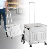 Maxbell Folding Shopping Cart Handcart Shopping Hand Truck for Home Travel Transport Gray 8 Wheels