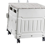 Maxbell Folding Shopping Cart Handcart Shopping Hand Truck for Home Travel Transport Gray 4 Wheels