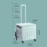 Maxbell Folding Shopping Cart Handcart Shopping Hand Truck for Home Travel Transport Green 8 Wheels