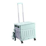 Maxbell Folding Shopping Cart Handcart Shopping Hand Truck for Home Travel Transport Green 8 Wheels