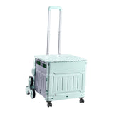 Maxbell Folding Shopping Cart Handcart Shopping Hand Truck for Home Travel Transport Green 8 Wheels