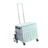 Maxbell Folding Shopping Cart Handcart Shopping Hand Truck for Home Travel Transport Green 8 Wheels