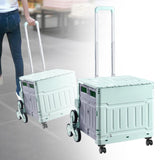 Maxbell Folding Shopping Cart Handcart Shopping Hand Truck for Home Travel Transport Green 8 Wheels