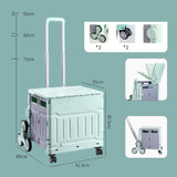 Maxbell Folding Shopping Cart Handcart Shopping Hand Truck for Home Travel Transport Green 8 Wheels