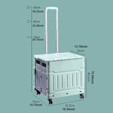 Maxbell Folding Shopping Cart Handcart Shopping Hand Truck for Home Travel Transport Green 4 Wheels