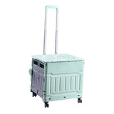 Maxbell Folding Shopping Cart Handcart Shopping Hand Truck for Home Travel Transport Green 4 Wheels