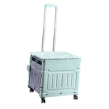 Maxbell Folding Shopping Cart Handcart Shopping Hand Truck for Home Travel Transport Green 4 Wheels