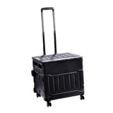 Maxbell Folding Shopping Cart Handcart Shopping Hand Truck for Home Travel Transport Black 4 Wheels