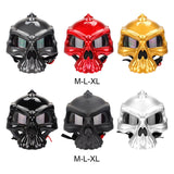 Maxbell Skull Motorcycle Helmet Impact Protection Half Helmet Breathable Bike Helmet M Gray