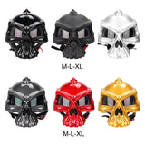 Maxbell Skull Motorcycle Helmet Impact Protection Half Helmet Breathable Bike Helmet M Gray