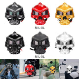 Maxbell Skull Motorcycle Helmet Impact Protection Half Helmet Breathable Bike Helmet M Gray