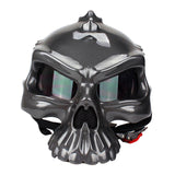 Maxbell Skull Motorcycle Helmet Impact Protection Half Helmet Breathable Bike Helmet M Gray