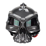Maxbell Skull Motorcycle Helmet Impact Protection Half Helmet Breathable Bike Helmet XL Gray