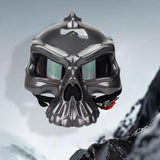 Maxbell Skull Motorcycle Helmet Impact Protection Half Helmet Breathable Bike Helmet XL Gray