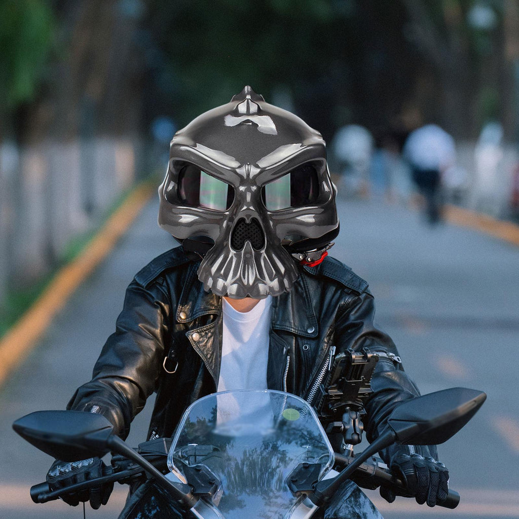 bike helmet with skull ⚡️Buy Maxbell Skull Motorcycle Helmet Impact Protection Half Helmet Breathable Bike Helmet XL Gray at the best price with offers in India. Maxbell Skull Motorcycle Helmet Impact Protection Half Helmet Breathable Bike