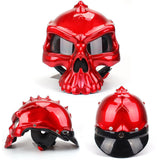 Maxbell Skull Motorcycle Helmet Impact Protection Half Helmet Breathable Bike Helmet XL Red