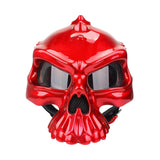Maxbell Skull Motorcycle Helmet Impact Protection Half Helmet Breathable Bike Helmet XL Red