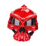 Maxbell Skull Motorcycle Helmet Impact Protection Half Helmet Breathable Bike Helmet XL Red