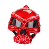 Maxbell Skull Motorcycle Helmet Impact Protection Half Helmet Breathable Bike Helmet XL Red