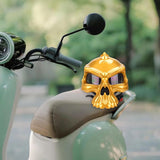 Maxbell Skull Motorcycle Helmet Impact Protection Half Helmet Breathable Bike Helmet M Gold