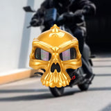 Maxbell Skull Motorcycle Helmet Impact Protection Half Helmet Breathable Bike Helmet M Gold