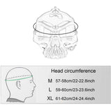 Maxbell Skull Motorcycle Helmet Impact Protection Half Helmet Breathable Bike Helmet M Glossy black